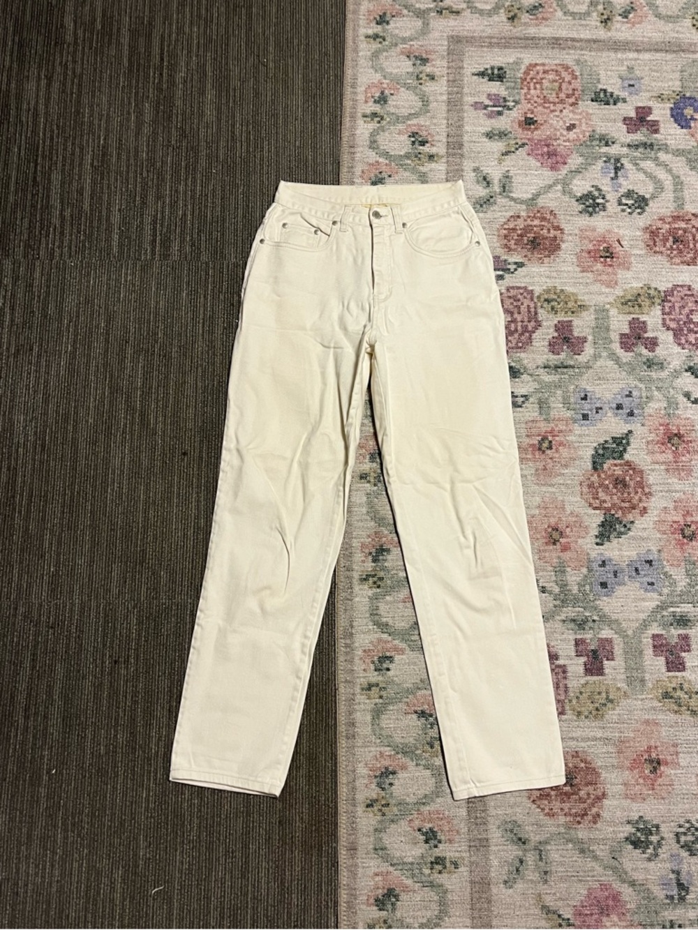 St. John's Bay Cream Straight-Leg Jeans